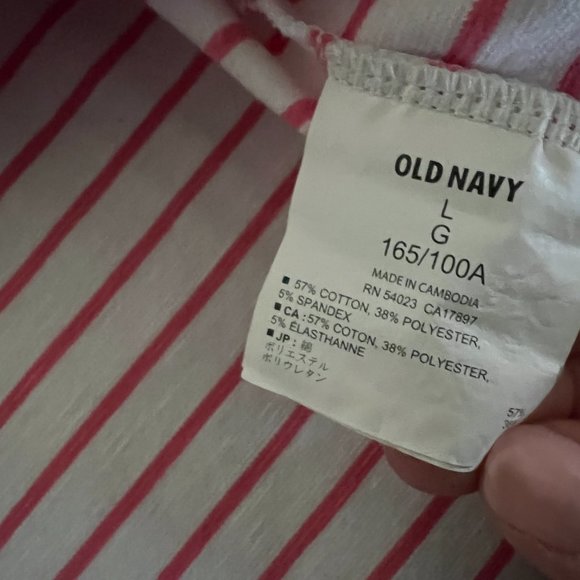 EUC Old Navy Pink & White Striped Dress Sz L - Picture 3 of 5